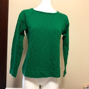 Green Dotted Knit Top